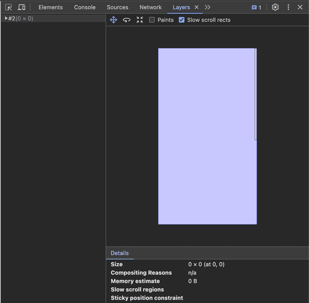 Chrome DevTools - Layers